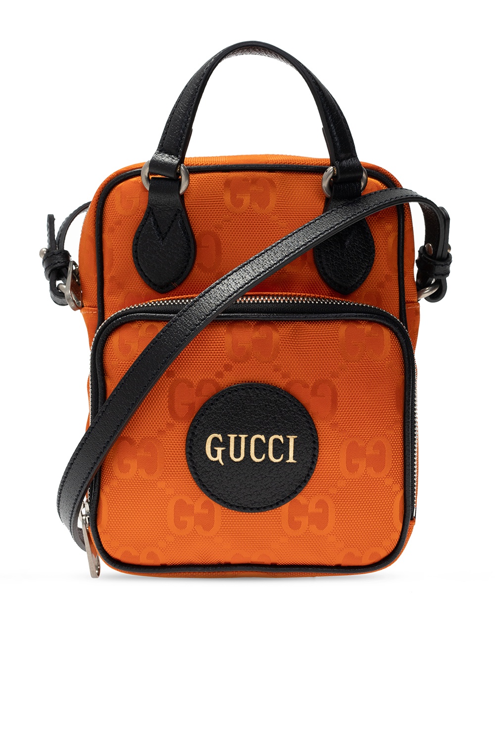 Bolso polo Gucci Techpack en lona negra Orange Messenger